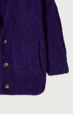 American Vintage Kid'S Cardigan East Melange Blackberry Cheap