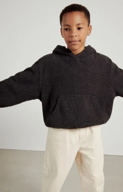 American Vintage Kid'S Hoodie Bobypark Charcoal Melange Shop