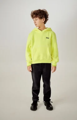 American Vintage Kid'S Hoodie Izubird Neon Yellow Clearance