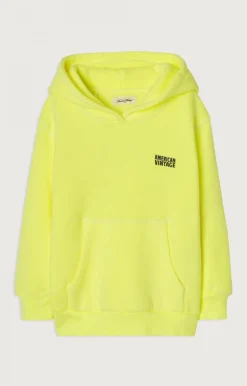 American Vintage Kid'S Hoodie Izubird Neon Yellow Clearance