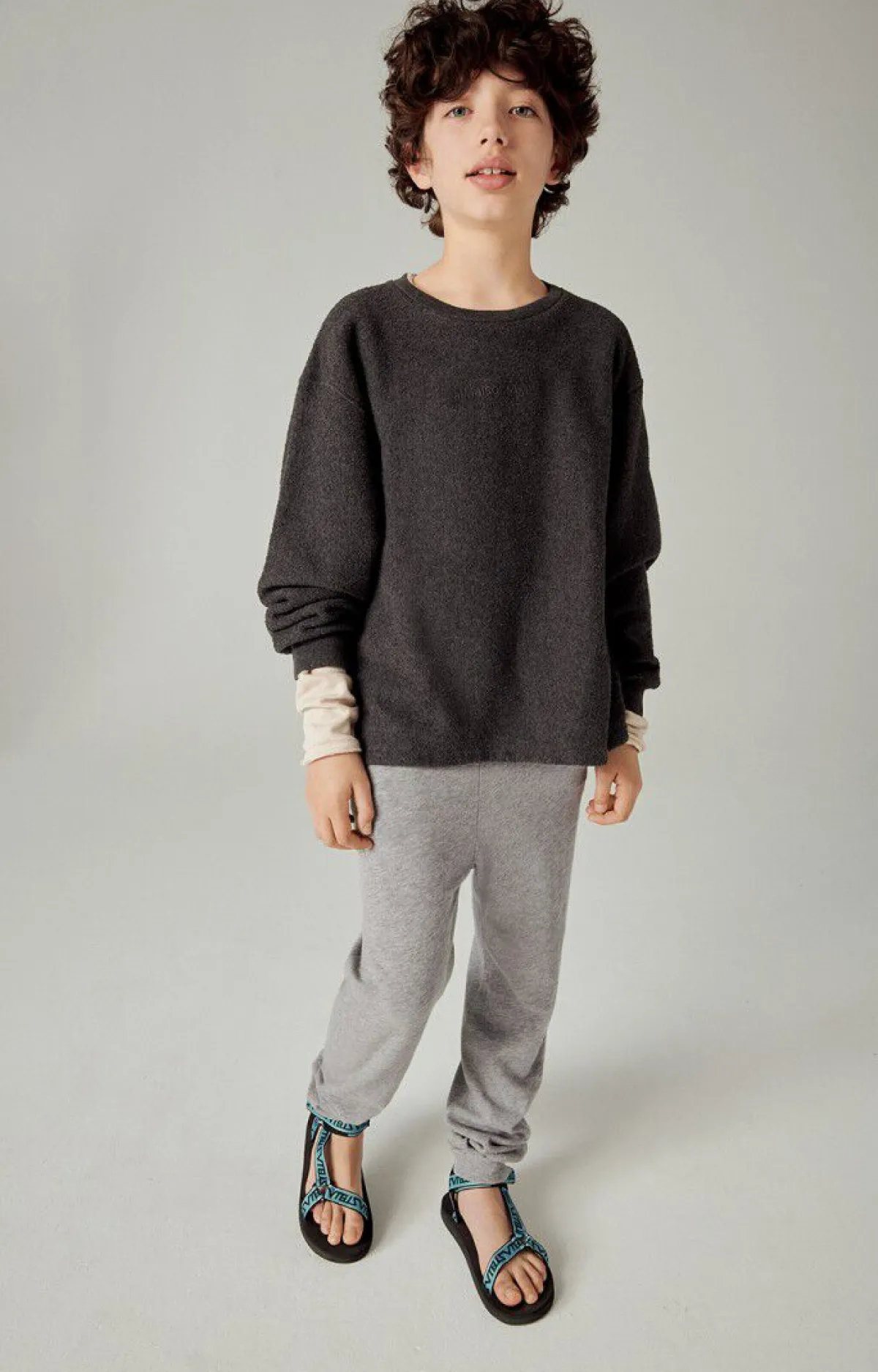 American Vintage Kid'S Sweatshirt Bobypark Charcoal Melange Outlet