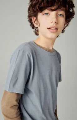 American Vintage Kid'S T-Shirt Devon Vintage Blue Grey Sale