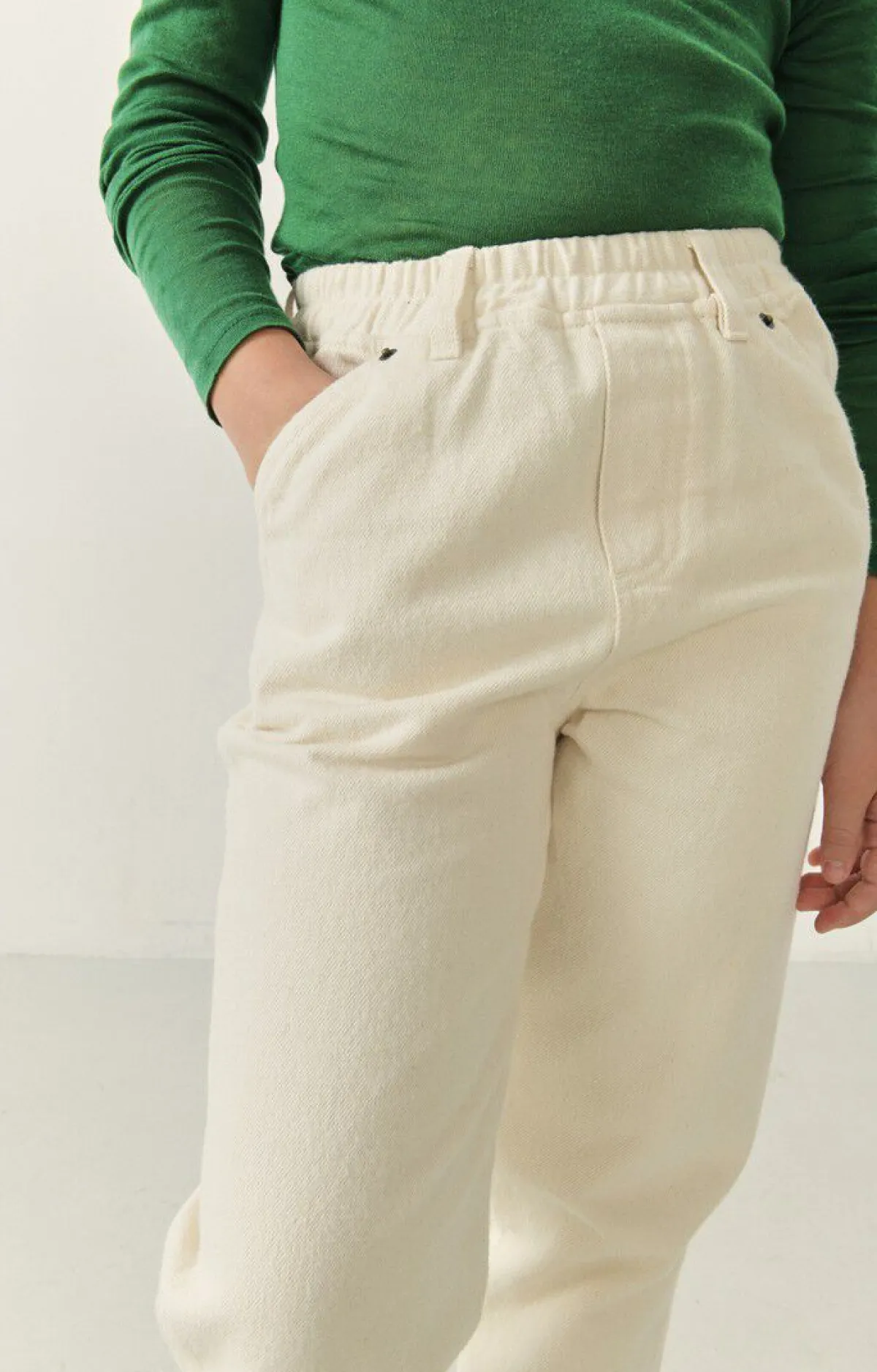 American Vintage Kid'S Worker Jeans Spywood Ecru Fashion