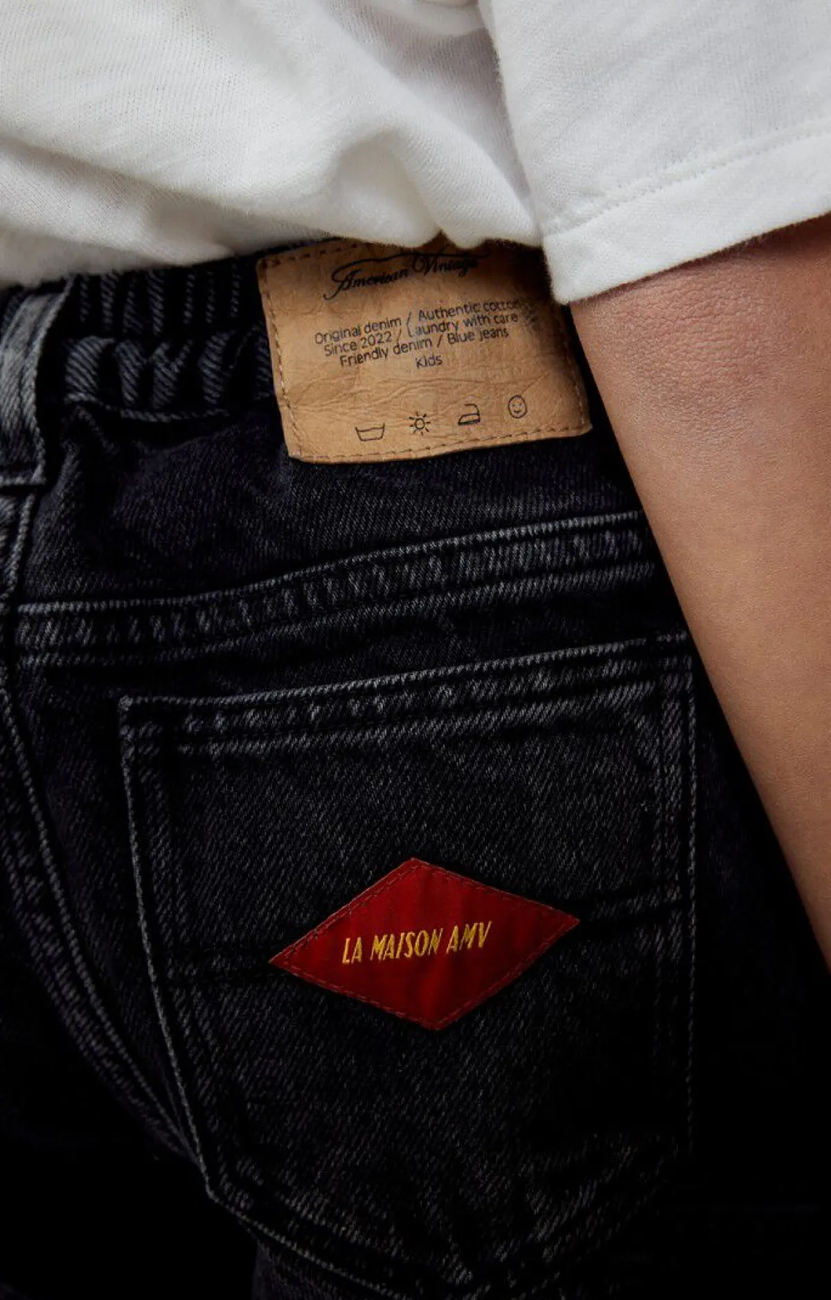 American Vintage Kid'S Worker Jeans Yopday Black Hot