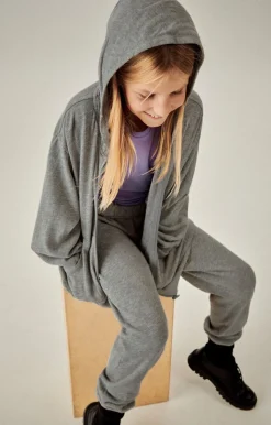 American Vintage Kid'S Zipped Hoodie Sonoma Heather Grey Outlet
