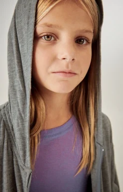 American Vintage Kid'S Zipped Hoodie Sonoma Heather Grey Outlet