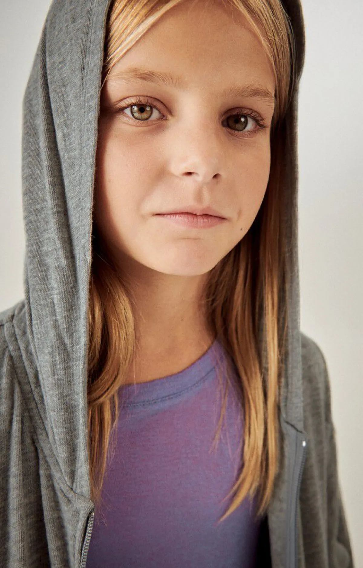 American Vintage Kid'S Zipped Hoodie Sonoma Heather Grey Outlet