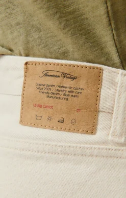 American Vintage Men'S Big Carrot Jeans Snopdog Ecru Flash Sale