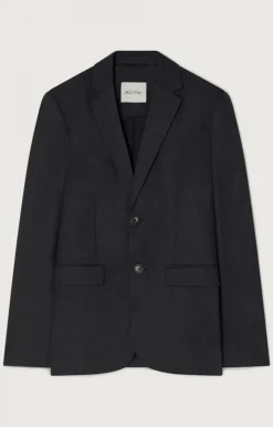 American Vintage Men'S Blazer Tabinsville Navy Melange Clearance
