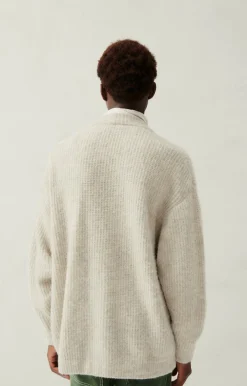 American Vintage Men'S Cardigan East Powder Snow Melange Discount