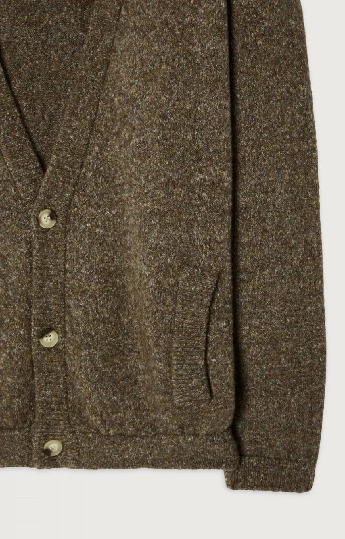 American Vintage Men'S Cardigan Pyatury Brown Multimelange Best
