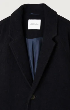 American Vintage Men'S Coat Erocity Navy Melange Cheap