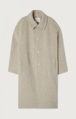 American Vintage Men'S Coat Karabay Beige Melange Cheap