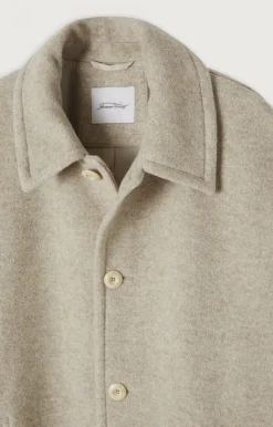 American Vintage Men'S Coat Karabay Beige Melange Cheap