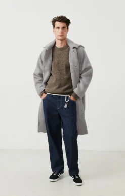 American Vintage Men'S Coat Roly Cloud Melange Discount