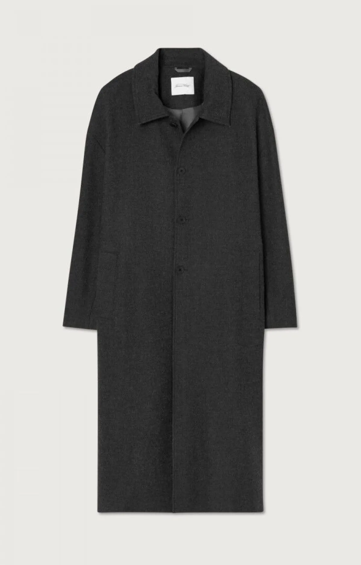 American Vintage Men'S Coat Weftown Charcoal Melange Best Sale