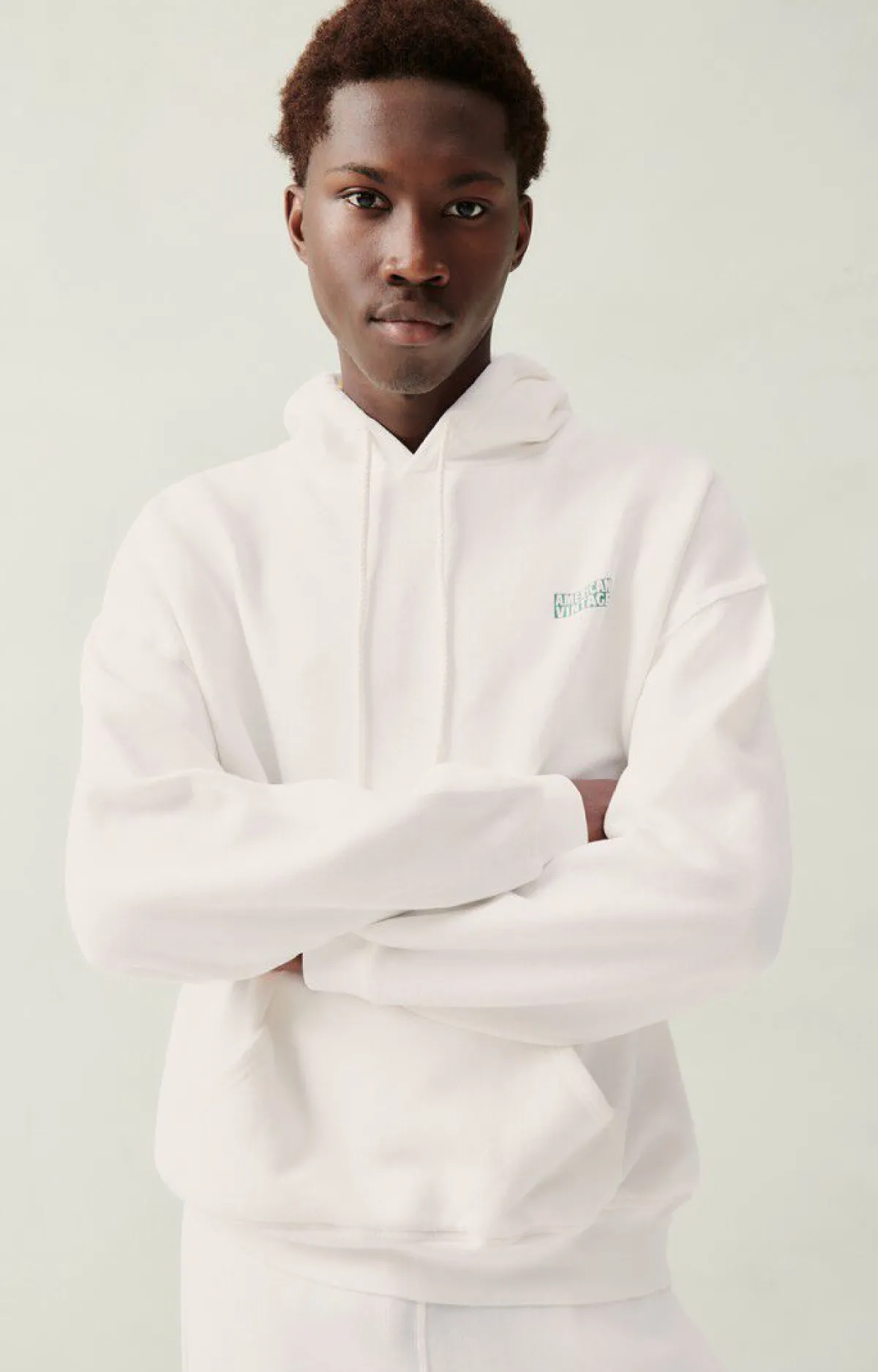 American Vintage Men'S Hoodie Izubird Vintage Milk Flash Sale