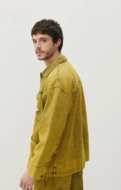 American Vintage Men'S Jacket Blinewood Yellow Overdye Hot