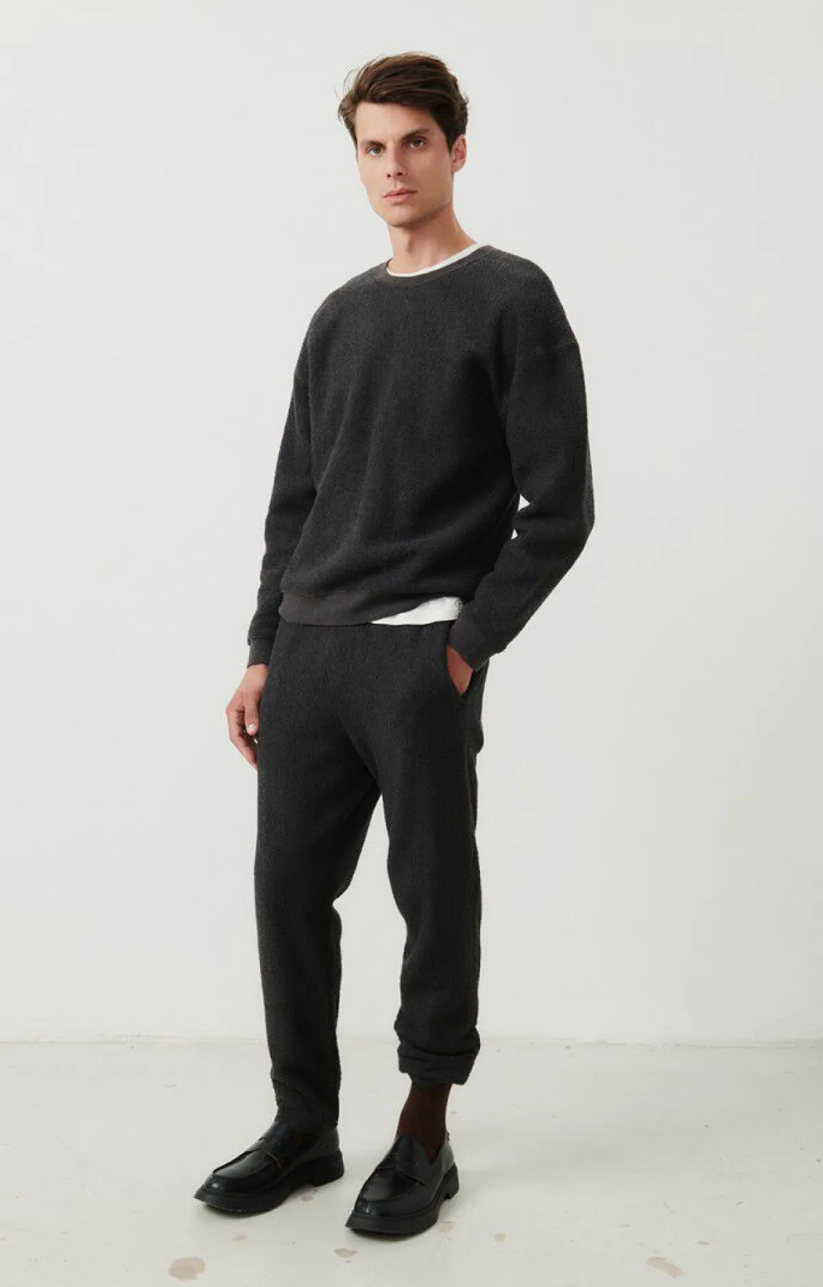 American Vintage Men'S Joggers Bobypark Charcoal Melange Store