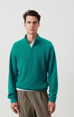 American Vintage Men'S Jumper Damsville Chlorophyll Melange Hot