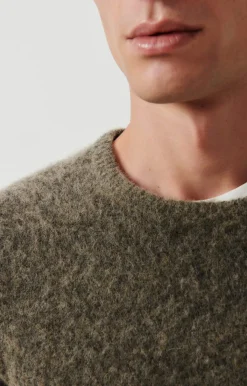 American Vintage Men'S Jumper Dazington Khaki Grey Multimelange Flash Sale