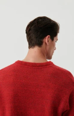 American Vintage Men'S Jumper Poabay Red Multimelange Shop