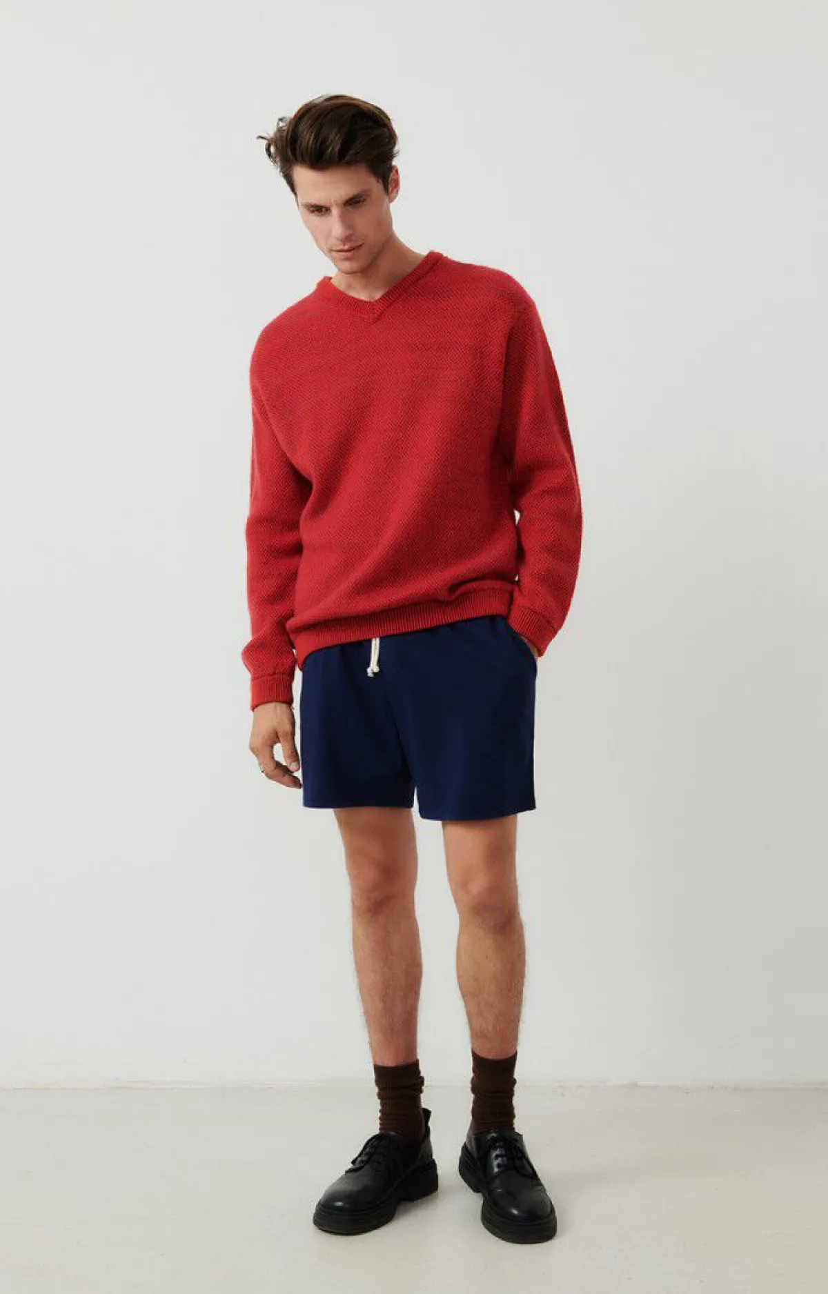 American Vintage Men'S Jumper Poabay Red Multimelange Shop