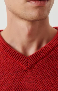 American Vintage Men'S Jumper Poabay Red Multimelange Shop