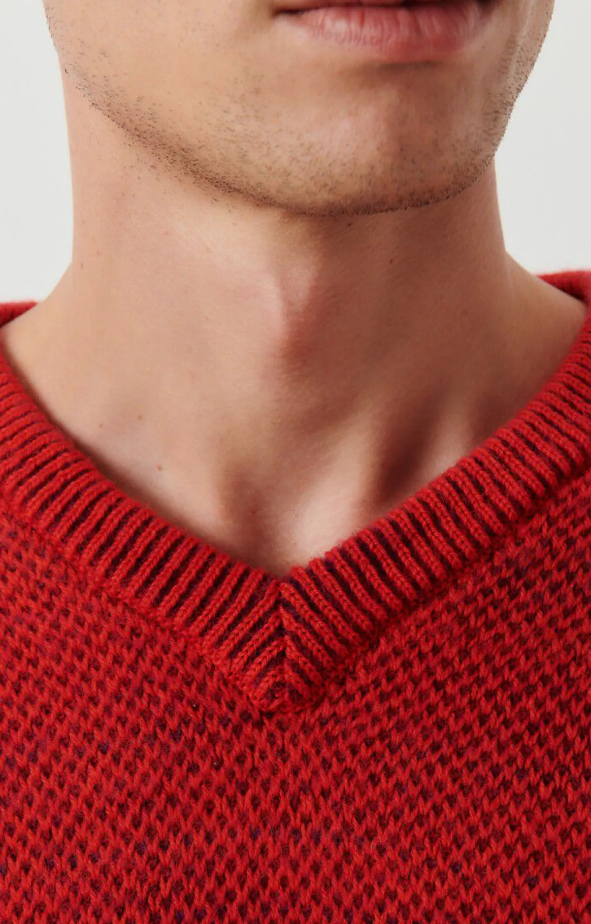 American Vintage Men'S Jumper Poabay Red Multimelange Shop
