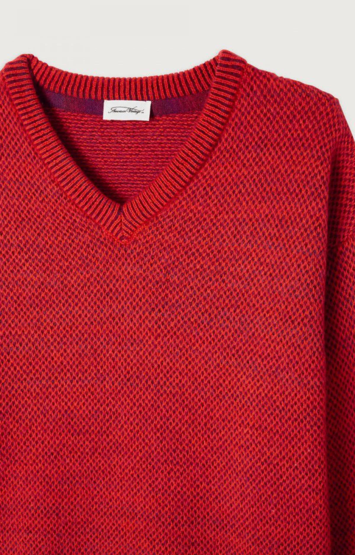 American Vintage Men'S Jumper Poabay Red Multimelange Shop