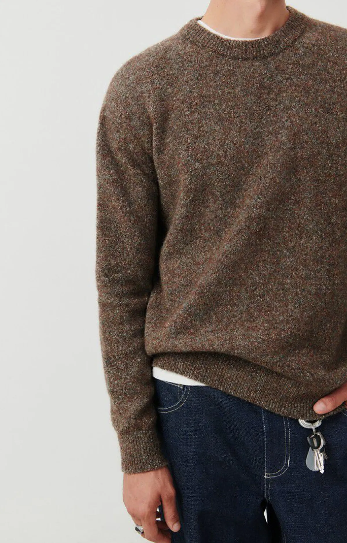 American Vintage Men'S Jumper Pyatury Brown Multimelange Online