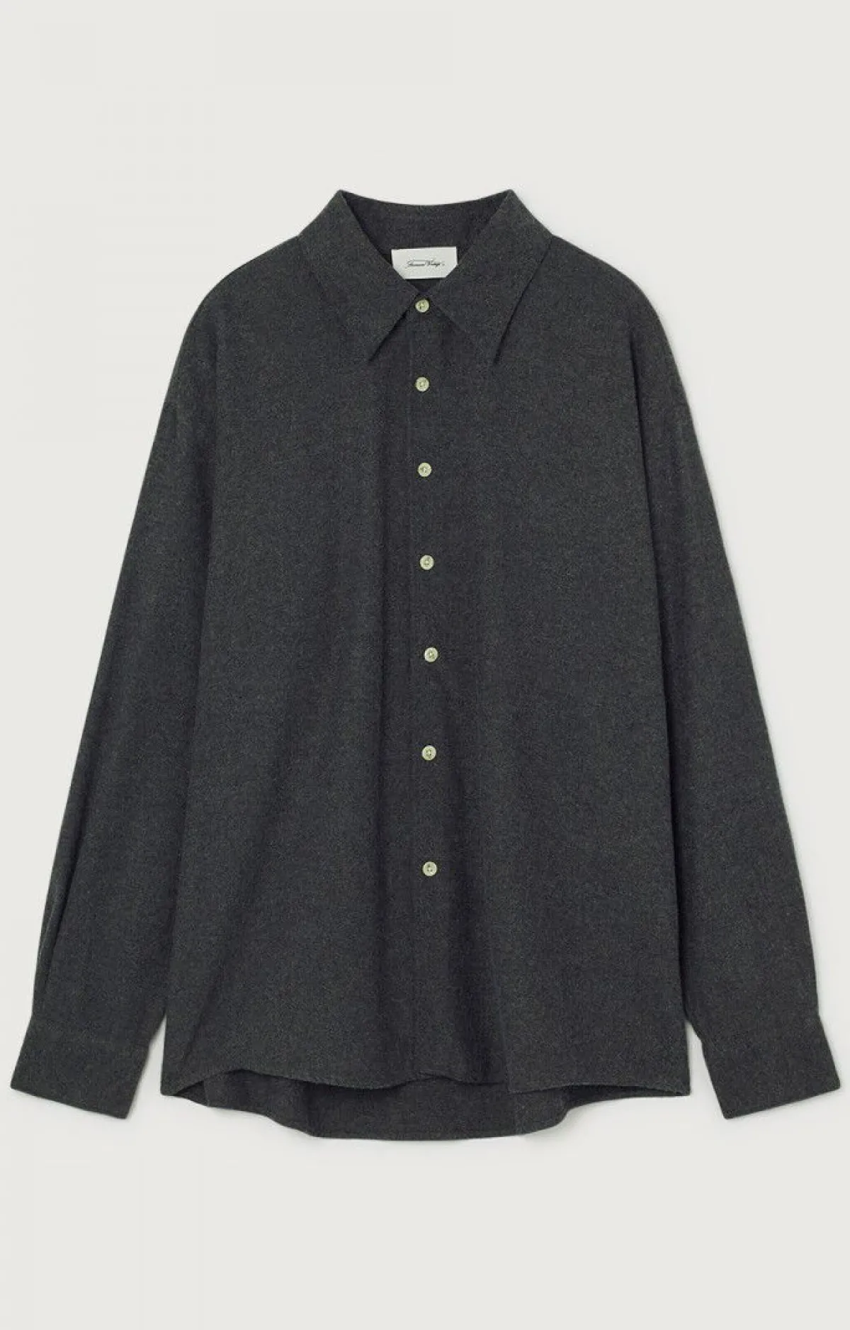 American Vintage Men'S Shirt Dakota Charcoal Melange Sale