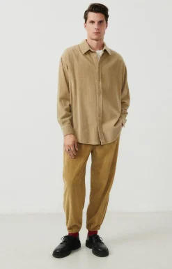 American Vintage Men'S Shirt Padow Vintage Oat Online