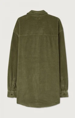 American Vintage Men'S Shirt Padow Khaki Vintage Clearance