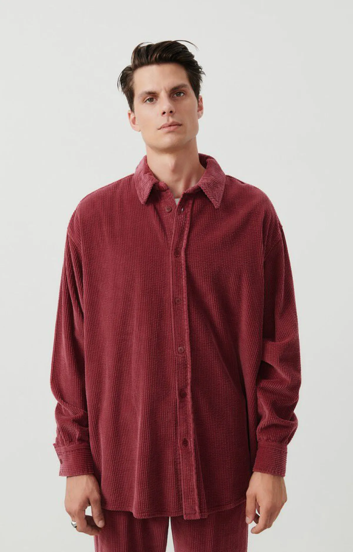 American Vintage Men'S Shirt Padow Canneberge Vintage Cheap
