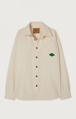 American Vintage Men'S Shirt Spywood Ecru Discount