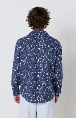 American Vintage Men'S Shirt Yuzy Gaby Navy Store