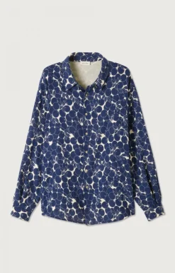 American Vintage Men'S Shirt Yuzy Gaby Navy Store