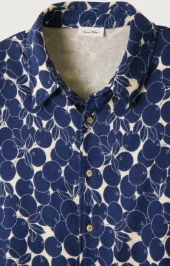 American Vintage Men'S Shirt Yuzy Gaby Navy Store
