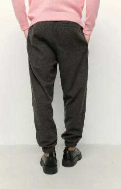 American Vintage Men'S Trousers Dakota Charcoal Melange Hot