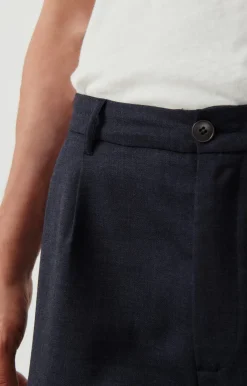 American Vintage Men'S Trousers Tabinsville Navy Melange Online