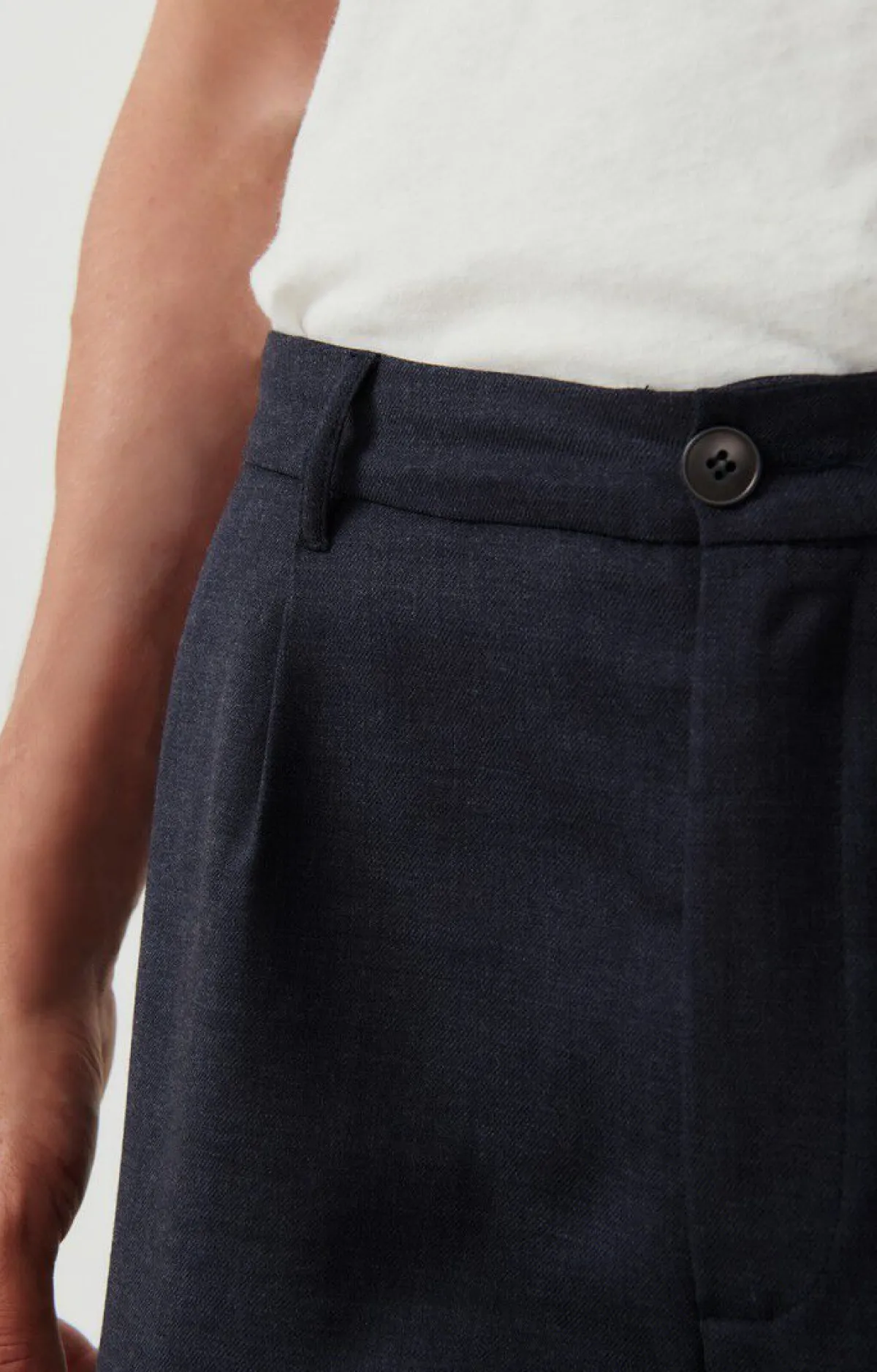 American Vintage Men'S Trousers Tabinsville Navy Melange Online