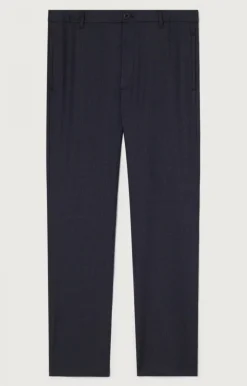 American Vintage Men'S Trousers Tabinsville Navy Melange New