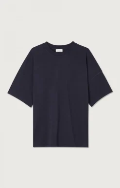 American Vintage Men'S T-Shirt Fizvalley Navy Vintage Fashion