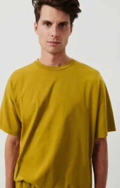 American Vintage Men'S T-Shirt Fizvalley Vintage Saffron Hot