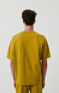 American Vintage Men'S T-Shirt Fizvalley Vintage Saffron Hot