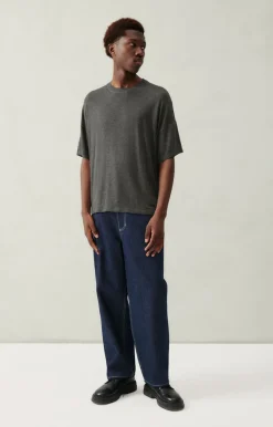 American Vintage Men'S T-Shirt Vediny Charcoal Melange Flash Sale
