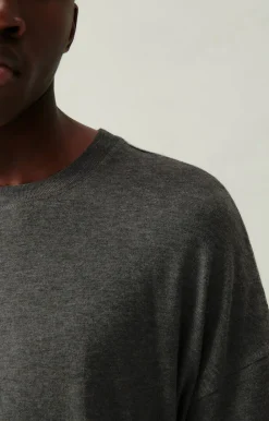 American Vintage Men'S T-Shirt Vediny Charcoal Melange Flash Sale