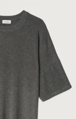 American Vintage Men'S T-Shirt Vediny Charcoal Melange Flash Sale
