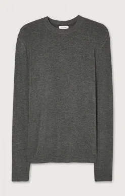 American Vintage Men'S T-Shirt Vediny Charcoal Melange Flash Sale
